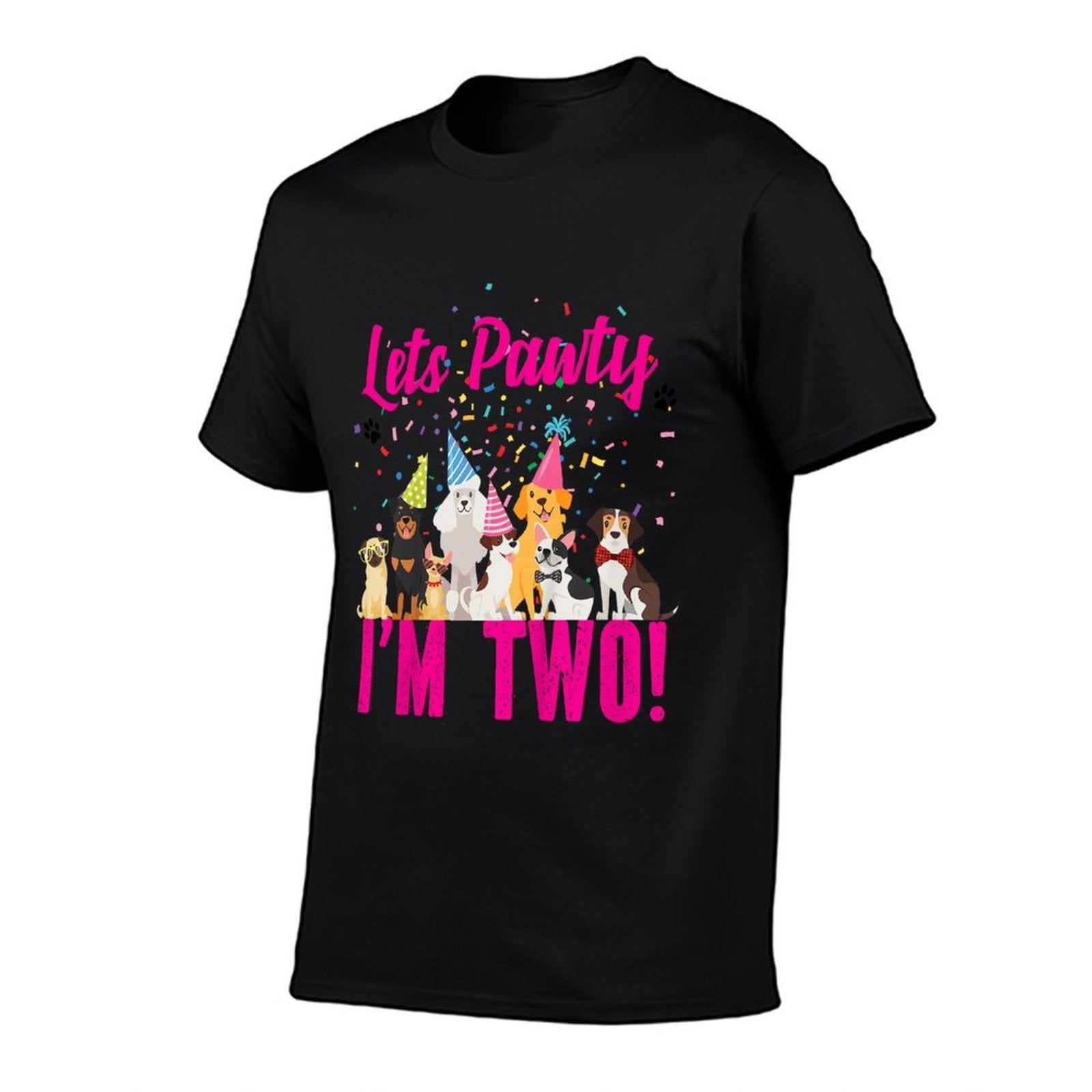 Lets Pawty I'm TWO! Puppy Dog Themed Birthday Party Outfit  Moisture-wicking T-Shirt