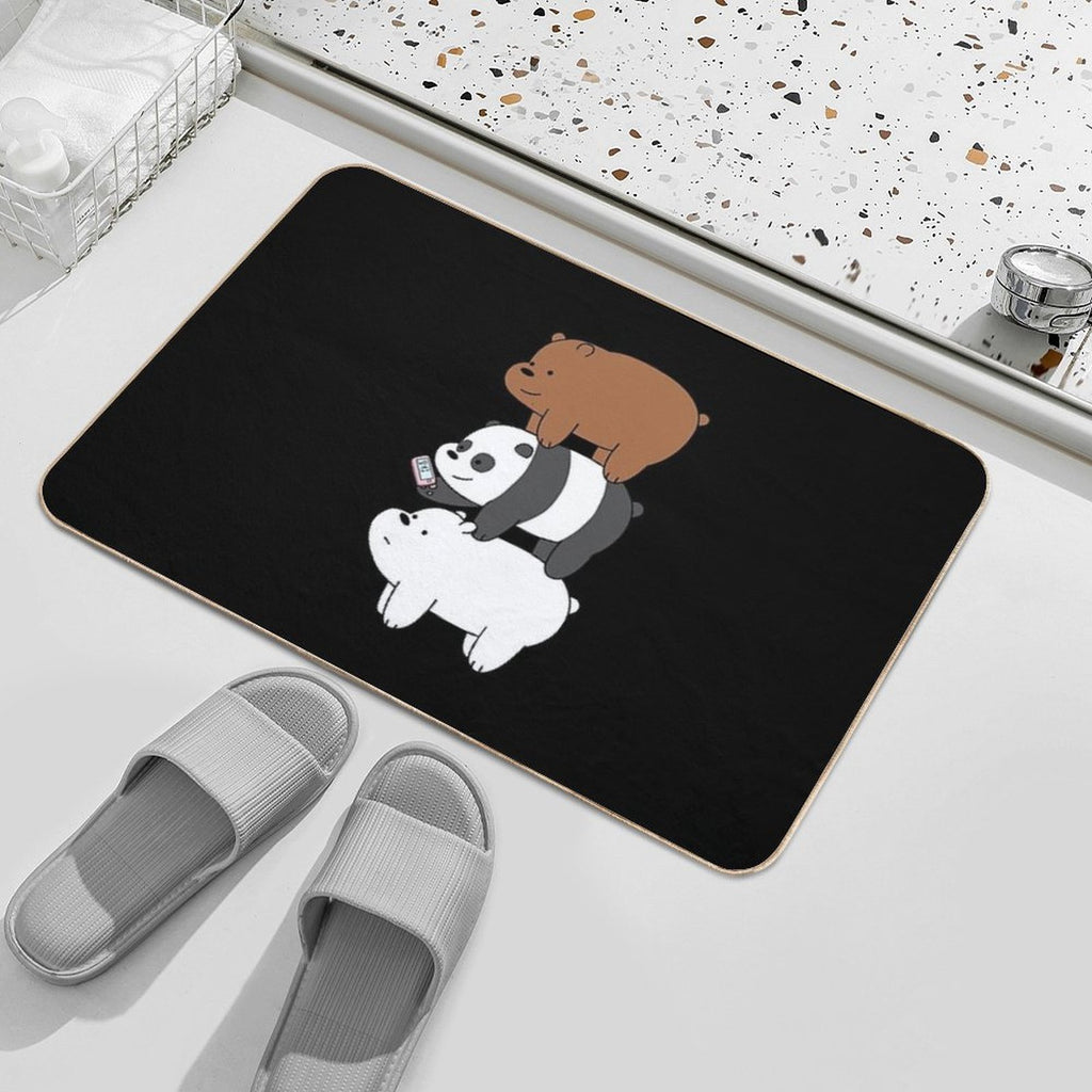 We Bare Bears™ Grizzly, Panda, And Ice Bear  Pet-Safe Bath Mat