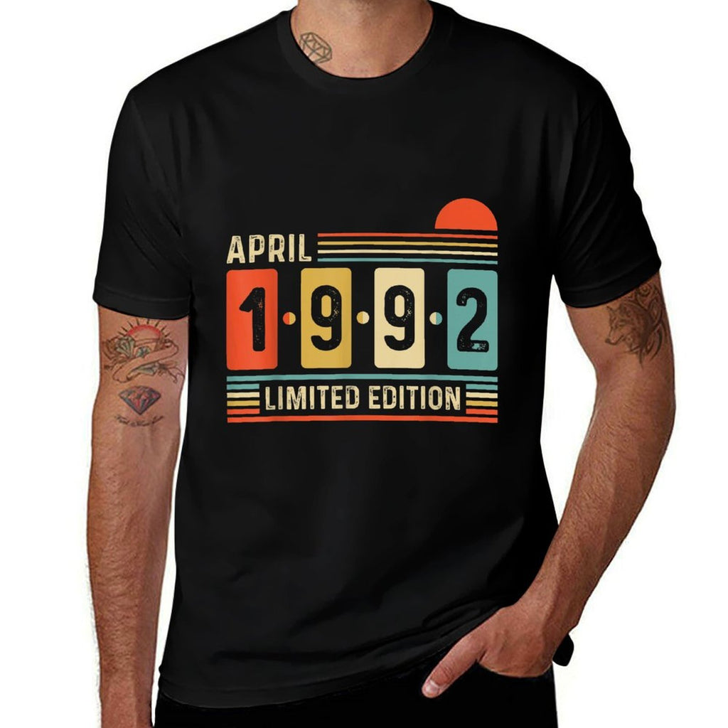 30 Year Old Born April 1992 Vintage 30th Birthday  Eco-friendly Material T-Shirt