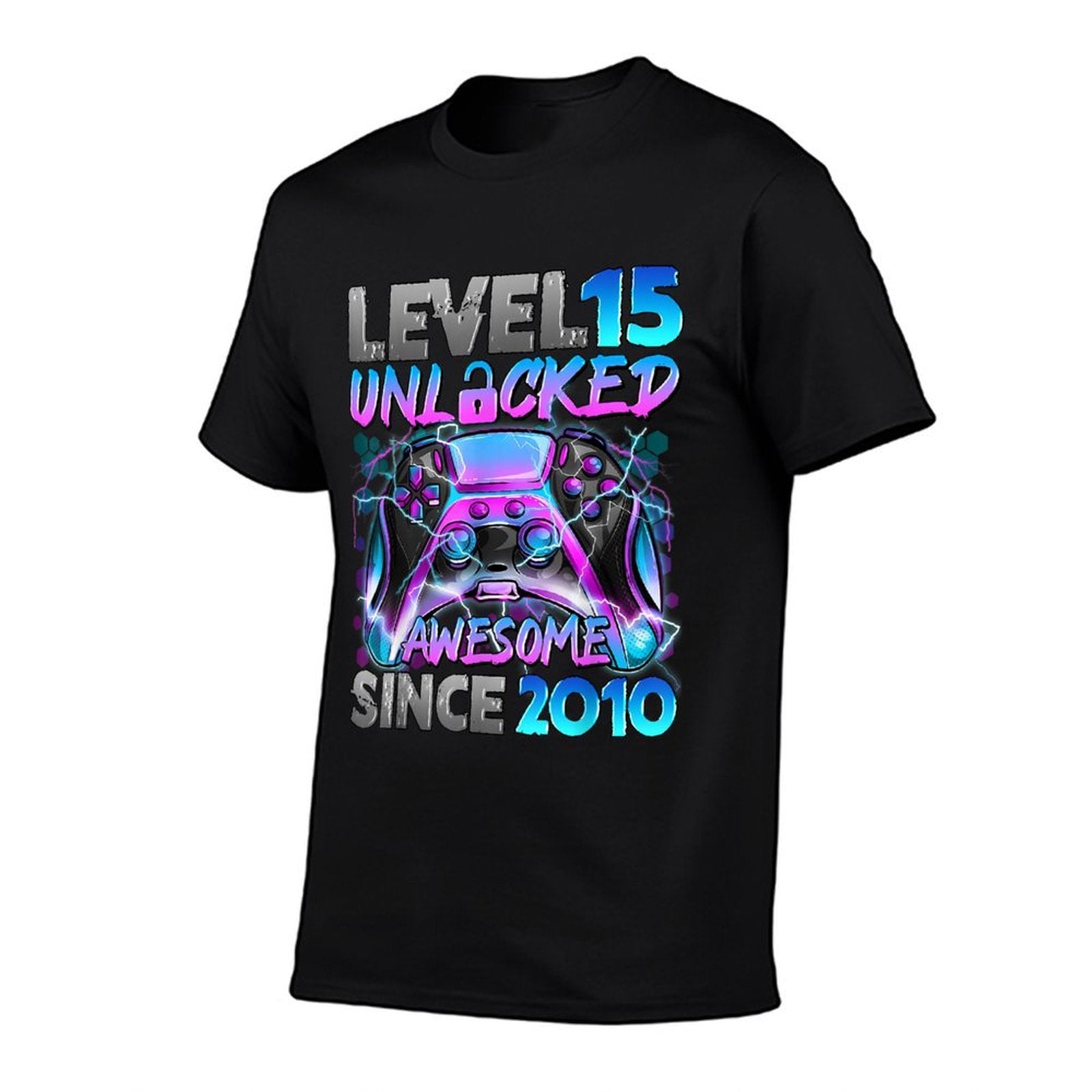 Level 15 Unlocked Video Gamer 15th Birthday Gift  Eco-friendly Material T-Shirt