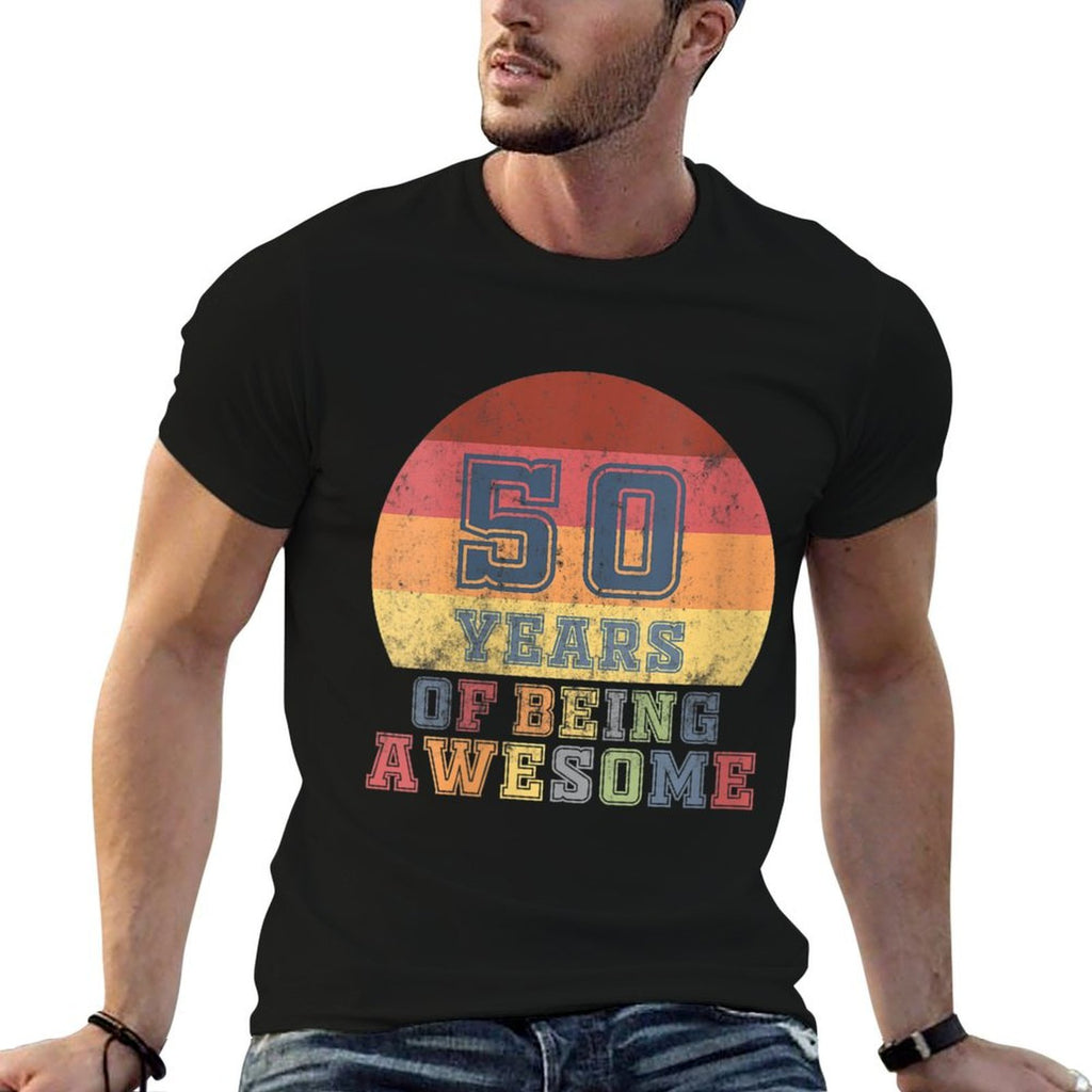 Womens 50th Birthday Women Mom Gift for 50 Year Old Dad Men  Vintage-inspired T-Shirt