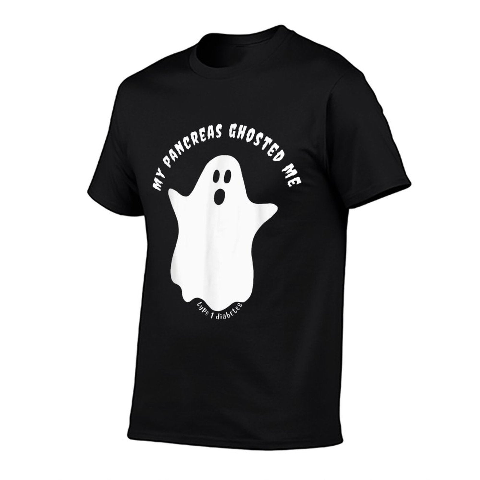 Halloween My Pancreas Ghosted Me, Type 1 Diabetes  Rolled Sleeves T-Shirt