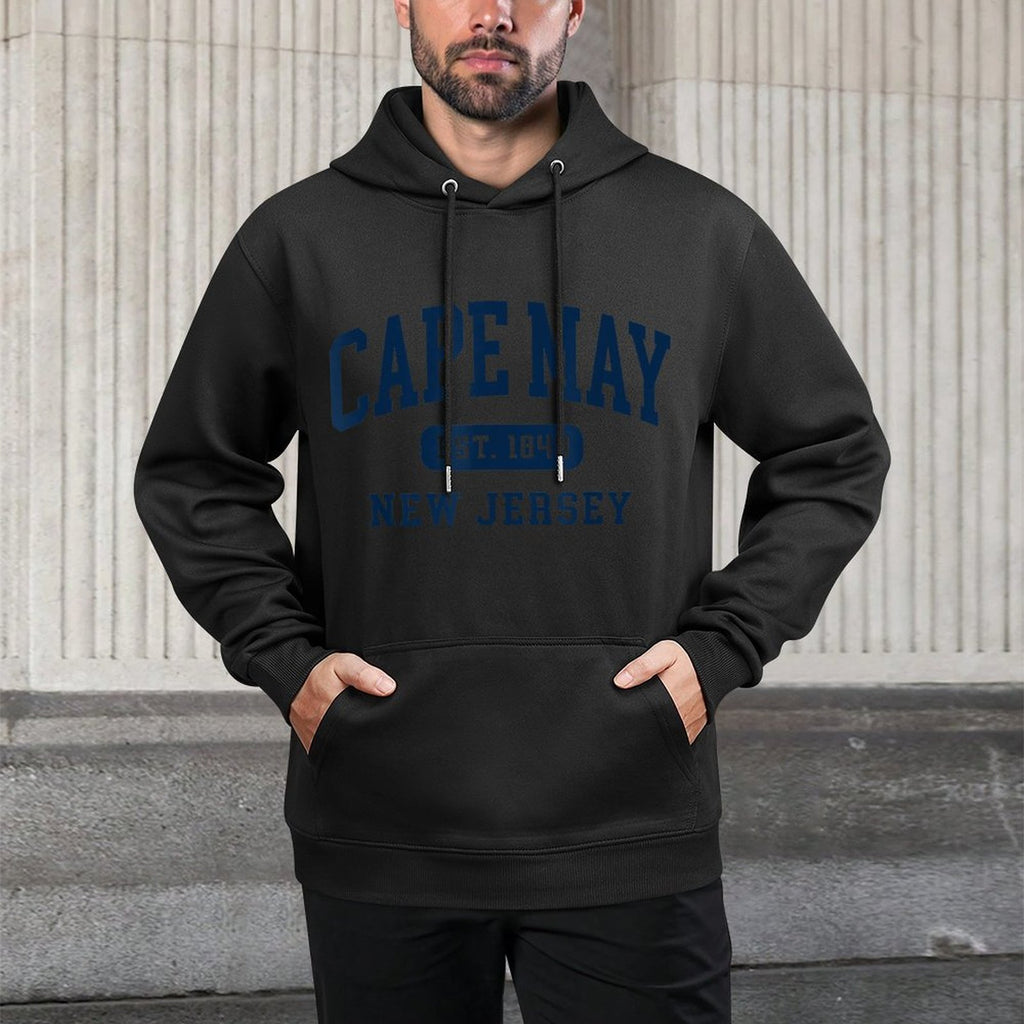 Cape May NJ New Jersey Retro Est 1848 Vintage Souvenir Machine Washable Hoodie