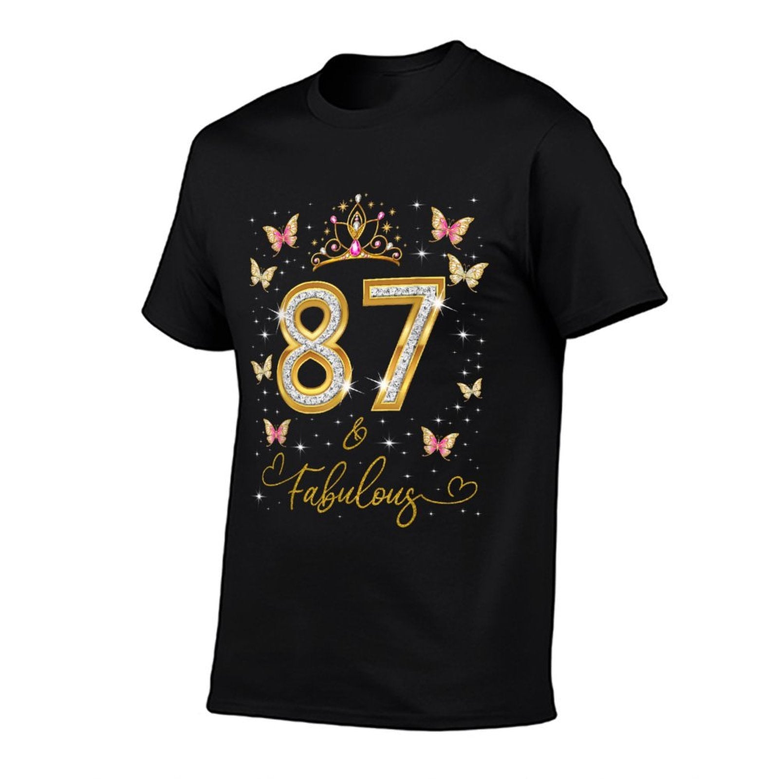 87 And Fabulous, 87 Years Old Women, 87th Birthday Queen  Summer-ready Fabric T-Shirt