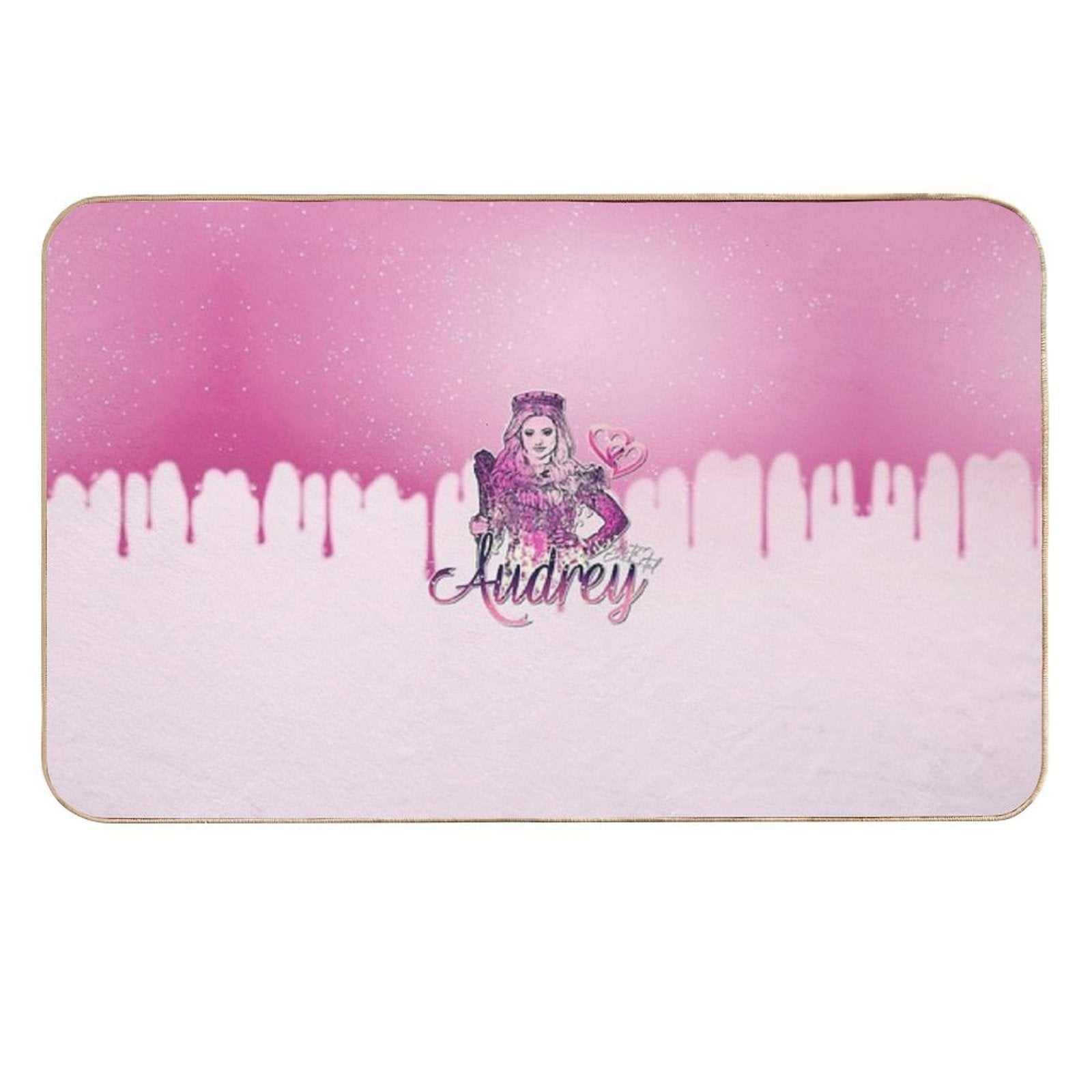 Audrey Descendants (Pretty Pink Princess Queen Girl) Durable Bath Mat