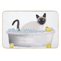 Cat In The Bathtub  Slip-Resistant Bath Mat