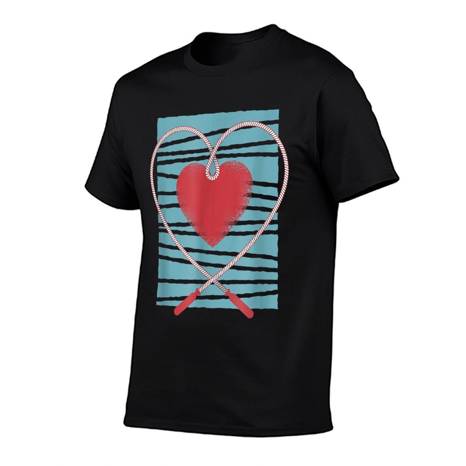 Sweet Heart Jump Rope Skipping Rope Lover  Oversized Silhouette T-Shirt