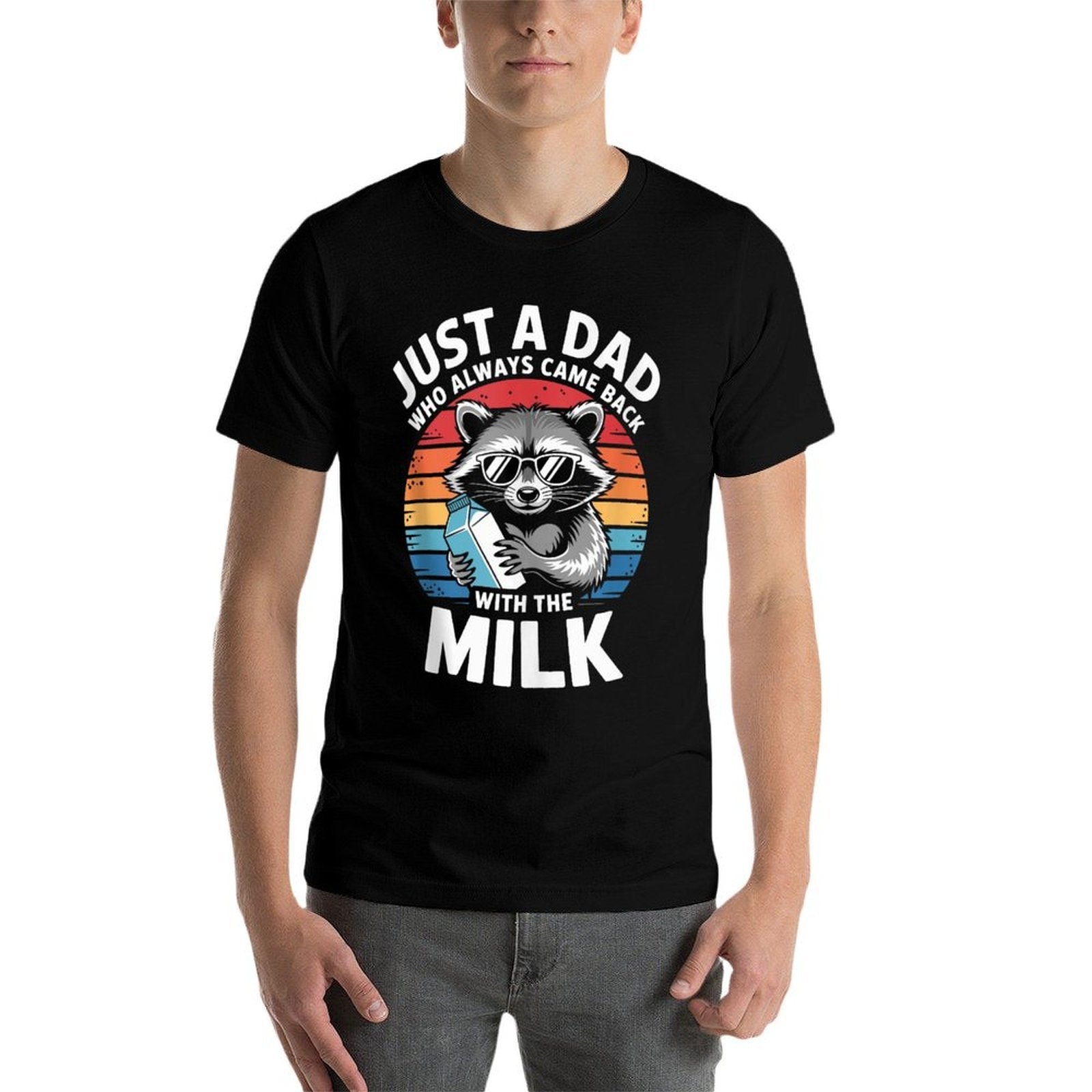 Just A Dad Who Always Came Back With The Milk  Vintage-inspired T-Shirt