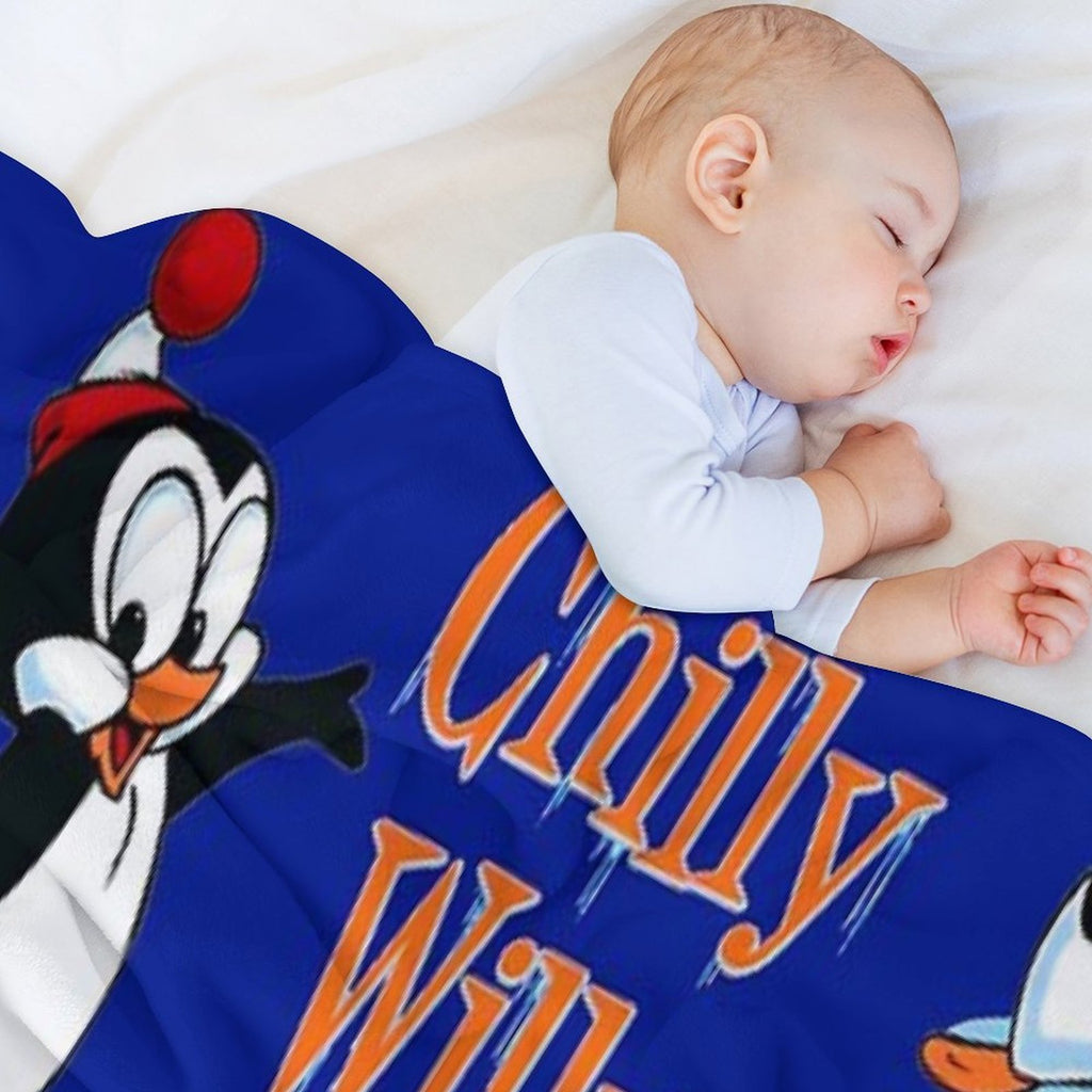 Uh Huh! Chilly Willy Vintage Retro Style Eco-conscious Throw Blanket
