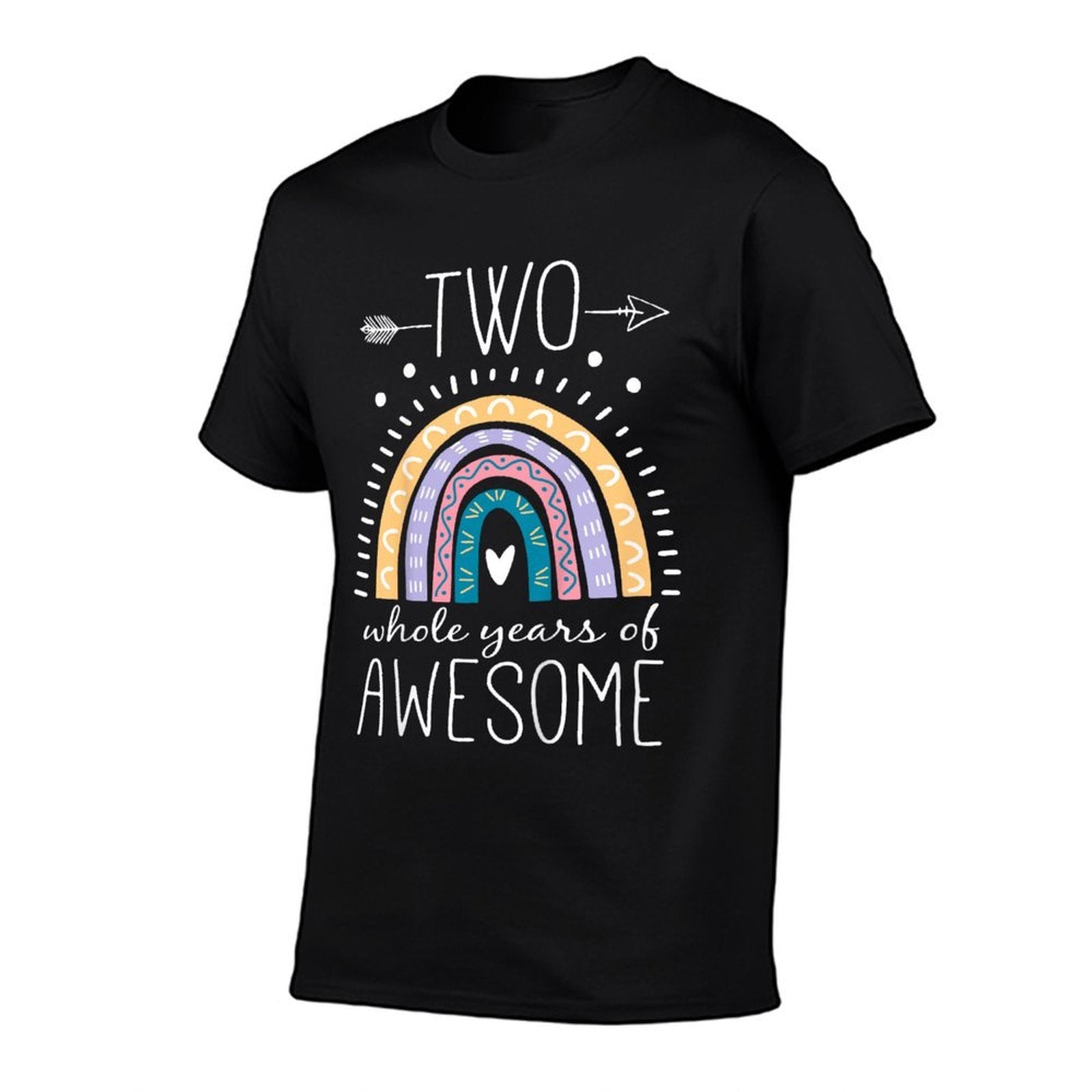Kids Two Whole Years Of Awesome 2 Year Old Gifts 2nd BDay Rainbow  Stretchy T-Shirt
