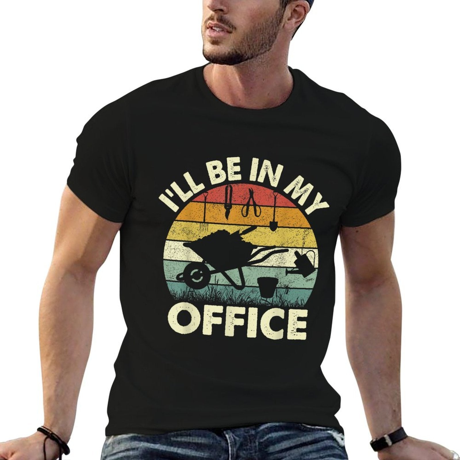 Funny Gardening Ill Be In My Office Men Dad Plant Garden  Classic T-Shirt